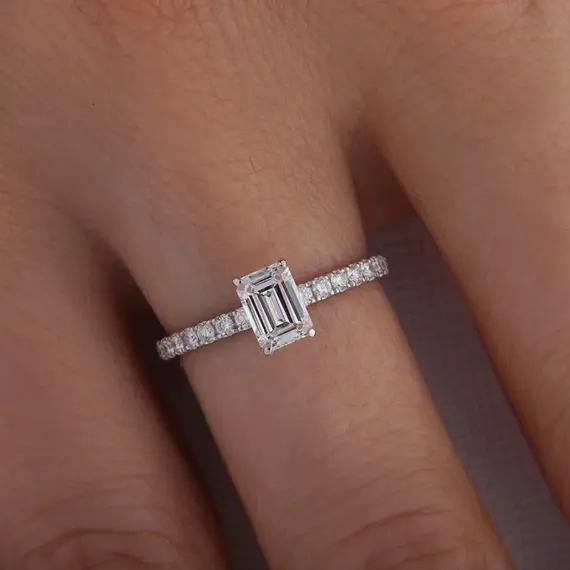 Кольцо с выращенными бриллиантами 1.053 ct, изображение 6