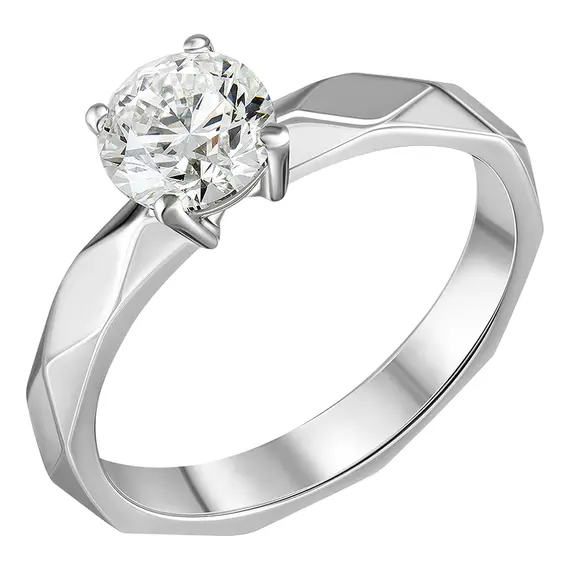 Кольцо с выращенным бриллиантом 0,510 ct