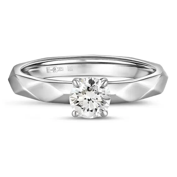 Кольцо с выращенным бриллиантом 0,510 ct, изображение 2