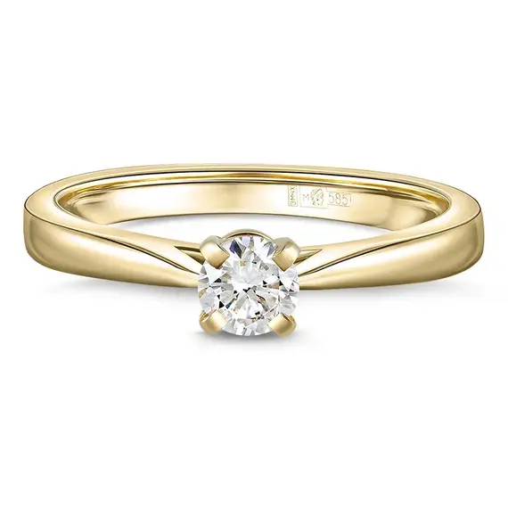 Кольцо с выращенным бриллиантом 0.251 ct, изображение 2