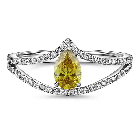 Кольцо с выращенными бриллиантами 0.565 ct, изображение 2
