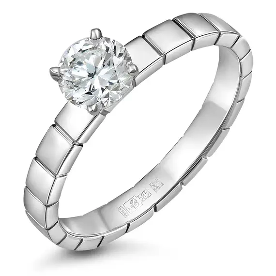 Кольцо с выращенным бриллиантом 0,262 ct