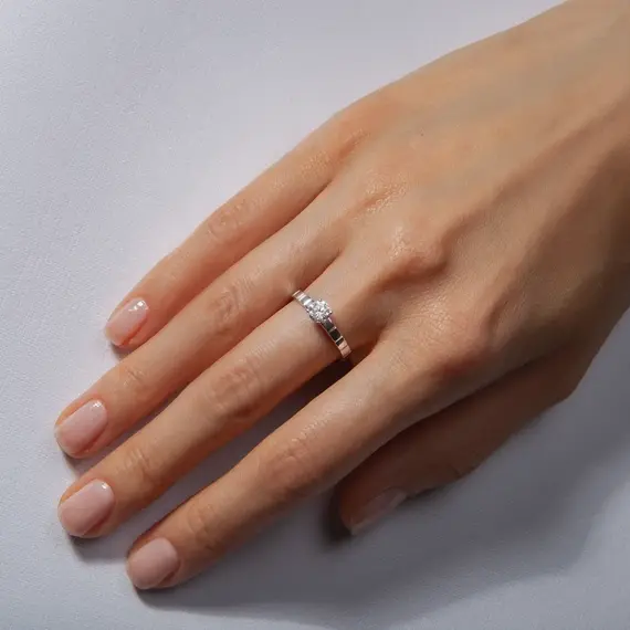 Кольцо с выращенным бриллиантом 0,262 ct, изображение 3