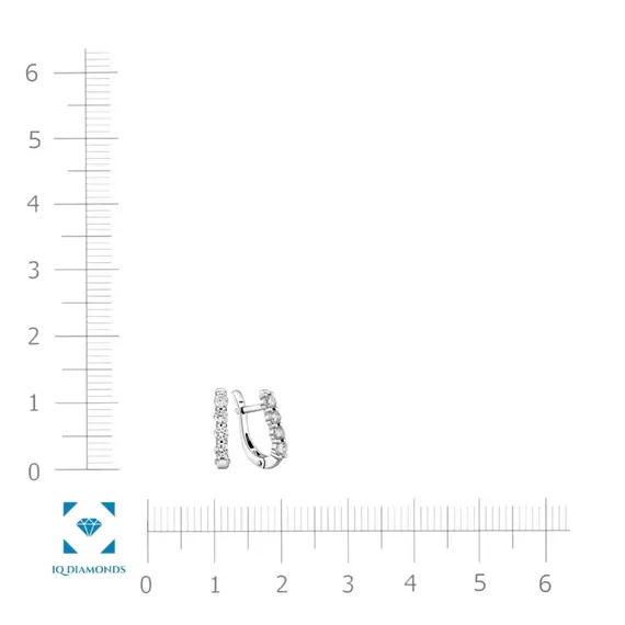 Серьги с выращенными бриллиантами 0.565 ct, изображение 2
