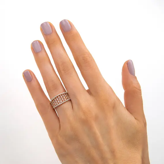 Кольцо с выращенными бриллиантами 0.439 ct, изображение 4