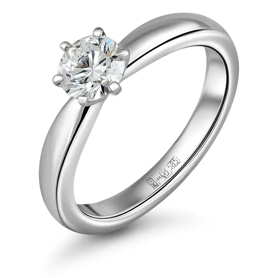 Кольцо с выращенным бриллиантом 0.331 ct