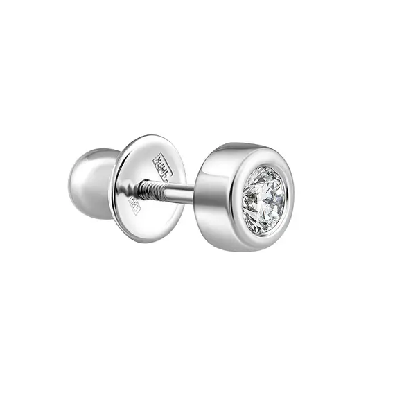 Моносерьга с выращенным бриллиантом 0.256 ct