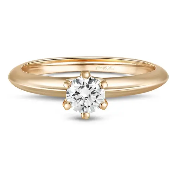 Кольцо с выращенным бриллиантом 0.302 ct, изображение 2