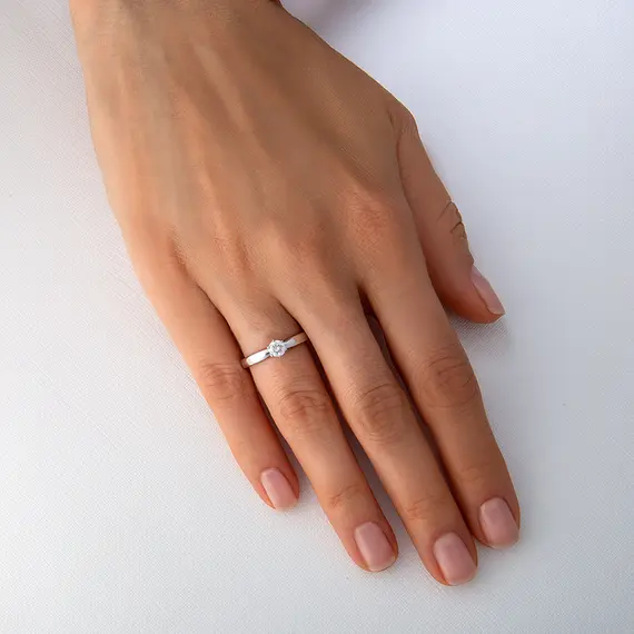 Кольцо с выращенным бриллиантом 0.331 ct, изображение 3