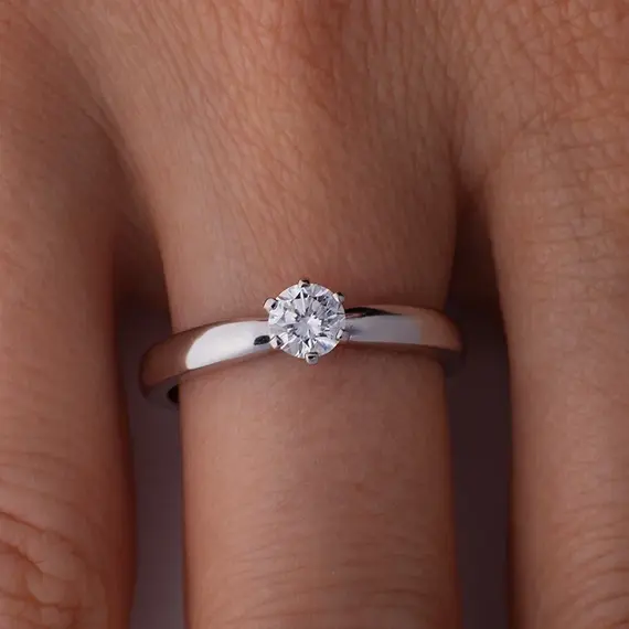 Кольцо с выращенным бриллиантом 0.331 ct, изображение 4