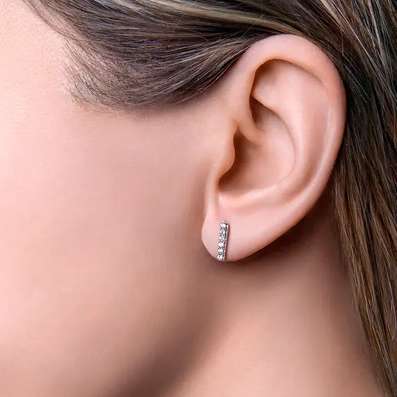 Серьги с выращенными бриллиантами 0.159 ct, изображение 2