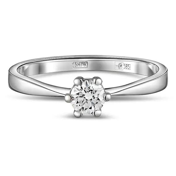 Кольцо с выращенным бриллиантом 0.245 ct, изображение 2