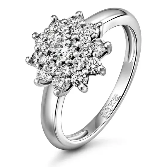 Кольцо с выращенными бриллиантами 0.821 ct