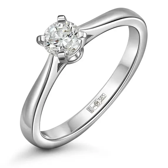 Кольцо с выращенным бриллиантом 0.305 ct