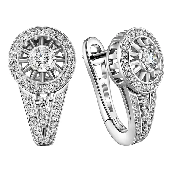 Серьги с выращенными бриллиантами 0.759 ct