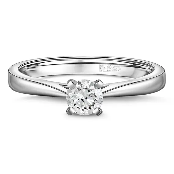 Кольцо с выращенным бриллиантом 0.305 ct, изображение 2