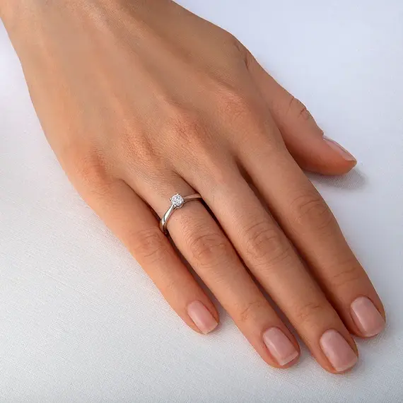 Кольцо с выращенным бриллиантом 0.305 ct, изображение 3
