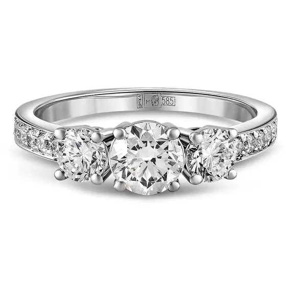 Кольцо с выращенными бриллиантами 1.075 ct, изображение 2