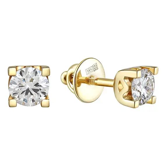 Серьги с выращенными бриллиантами 0.821 ct