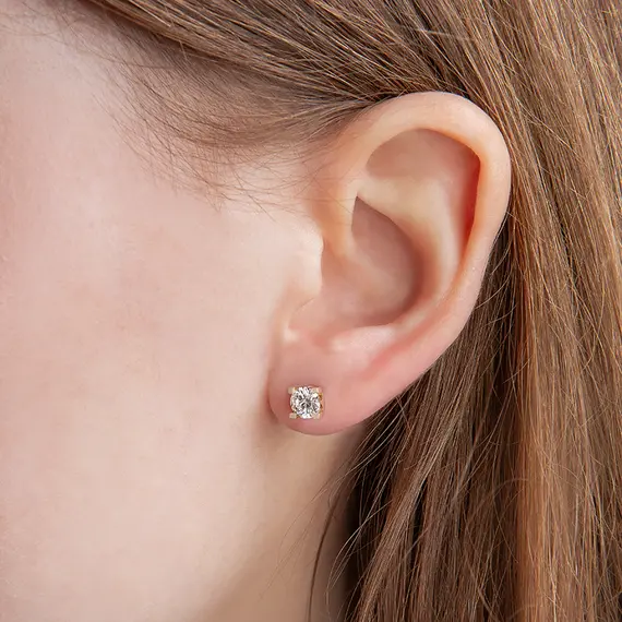 Серьги с выращенными бриллиантами 0.821 ct, изображение 2