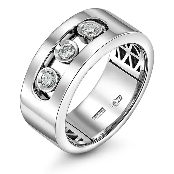 Кольцо с выращенными бриллиантами 0.169 ct