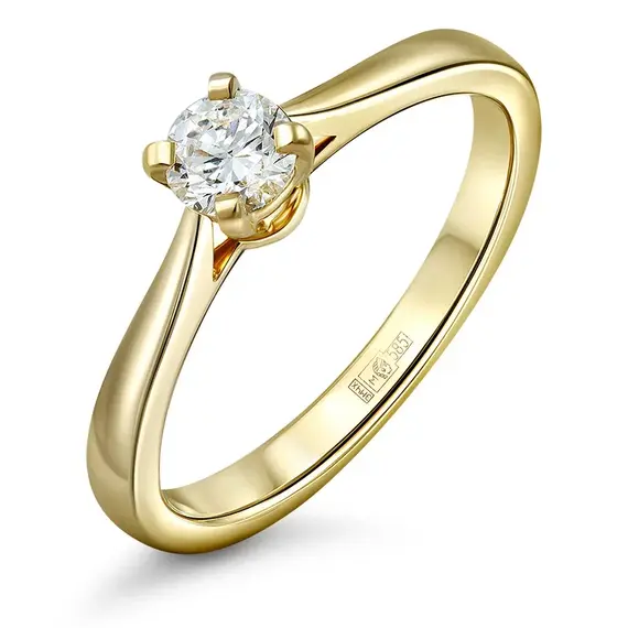 Кольцо с выращенным бриллиантом 0,329 ct, изображение 2