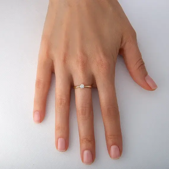 Кольцо с выращенным бриллиантом 0,329 ct, изображение 3