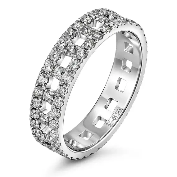 Кольцо с выращенными бриллиантами 1,097 ct
