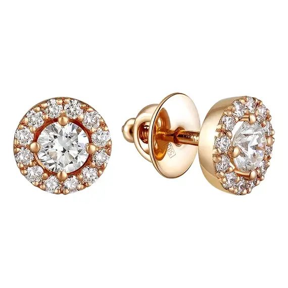 Серьги с выращенными бриллиантами 0.941 ct