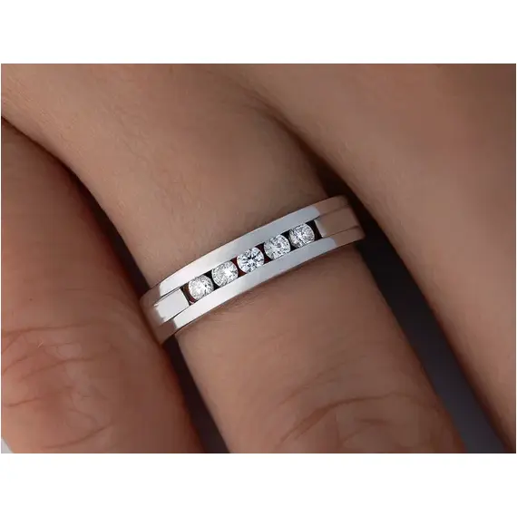 Кольцо с выращенными бриллиантами 0.162 ct, изображение 3
