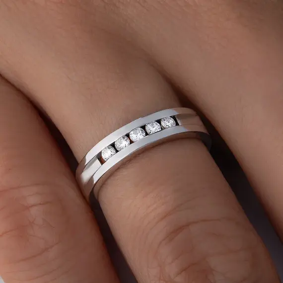 Кольцо с выращенными бриллиантами 0.162 ct, изображение 4