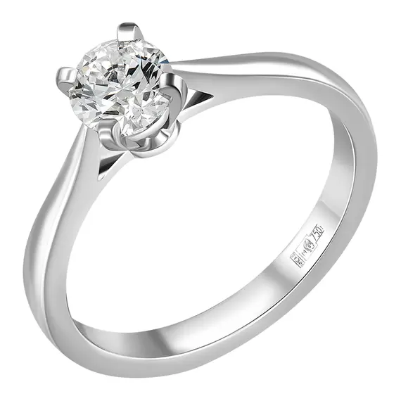 Кольцо с выращенным бриллиантом 0.620 ct