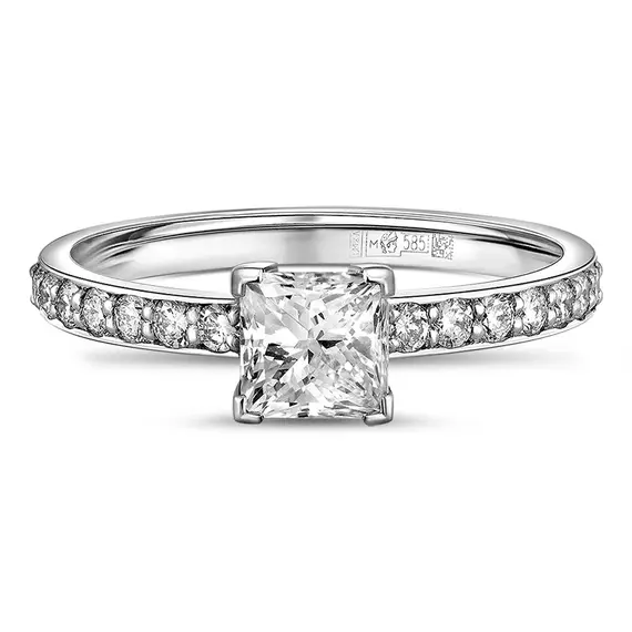 Кольцо с выращенными бриллиантами 0,968 ct, изображение 2