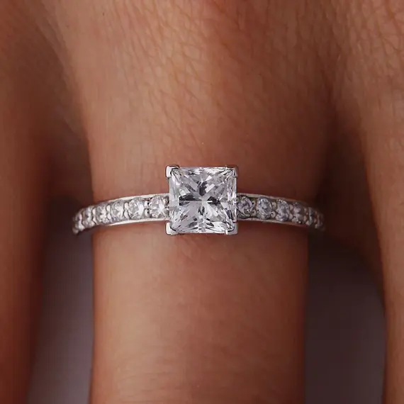 Кольцо с выращенными бриллиантами 0,968 ct, изображение 3