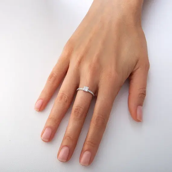 Кольцо с выращенными бриллиантами 0,968 ct, изображение 4