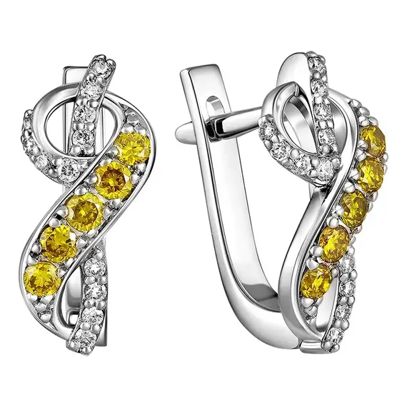 Серьги с выращенными бриллиантами 0.500 ct