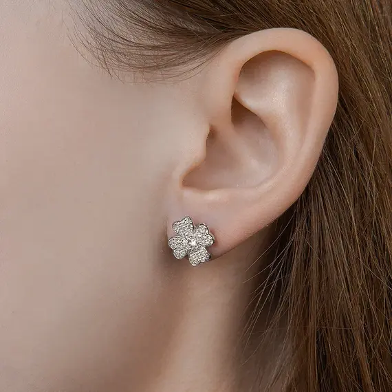 Серьги-трансформеры с выращенными бриллиантами 2.297 ct, изображение 5