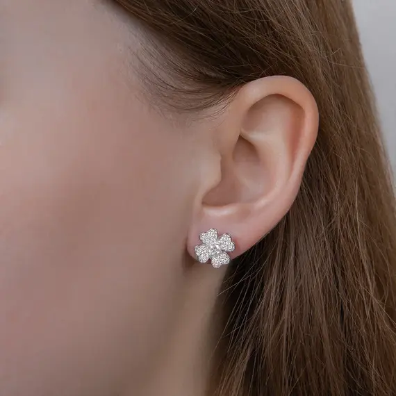 Серьги-трансформеры с выращенными бриллиантами 2.297 ct, изображение 6