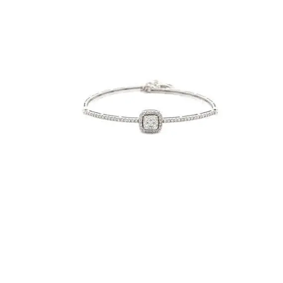 Серьги с бриллиантами из белого золота 585, изображение 5