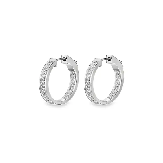 Серьги с бриллиантами из белого золота 585 пробы