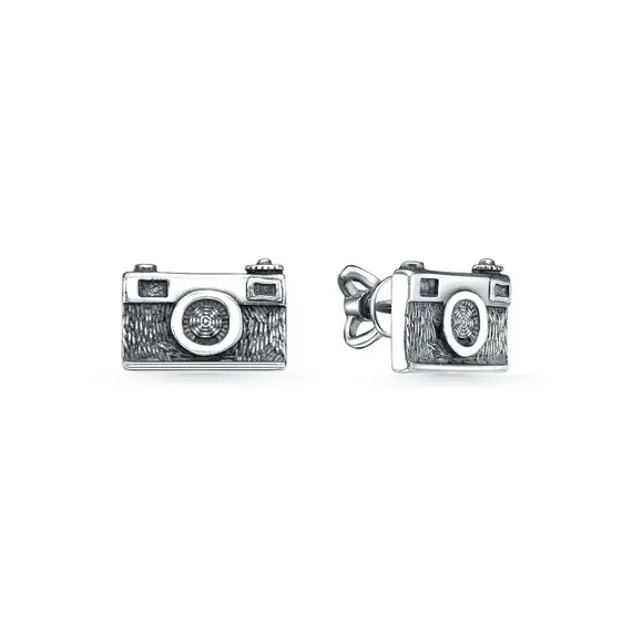 Серьги серебро для Фотографа фотоаппарат, изображение 2