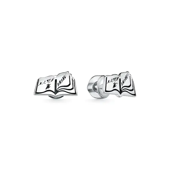 Серьги серебро Книги, изображение 2
