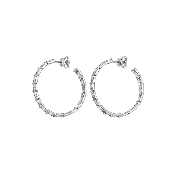 Серьги-пусеты с камнями из серебра 925 пробы