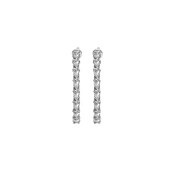 Серьги-пусеты с камнями из серебра 925 пробы, изображение 3