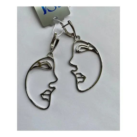Серьги серебряные лица Пикассо, изображение 8