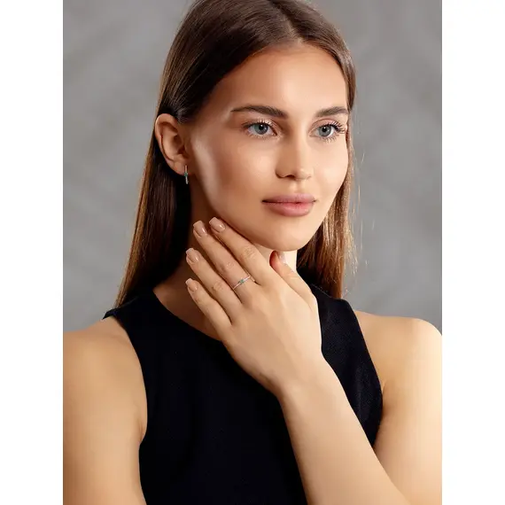 Серьги серебряные 925 проба с изумрудом, изображение 11