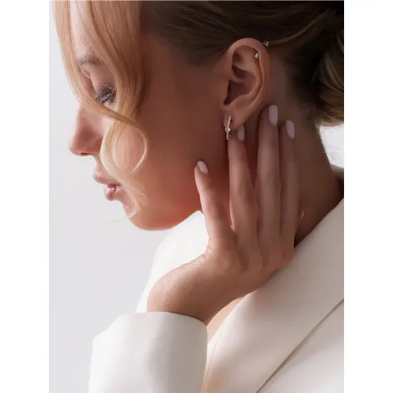 Серьги серебряные 925 проба, изображение 2