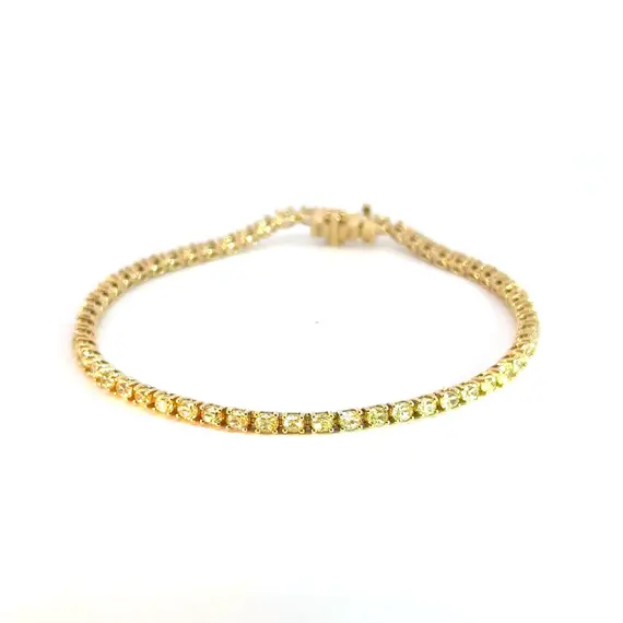 Браслет с желтыми бриллиантами Fancy Yellow из желтого золота 750