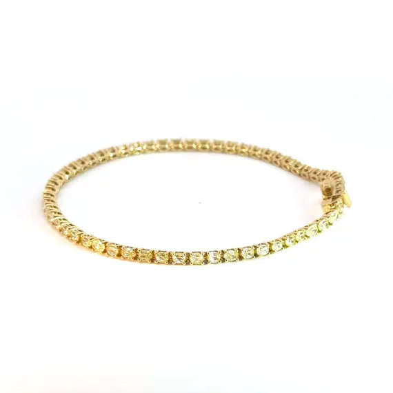 Браслет с желтыми бриллиантами Fancy Yellow из желтого золота 750, изображение 2