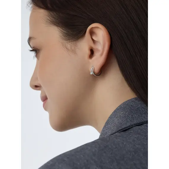 Серьги гвоздь серебряные 925 проба, изображение 6